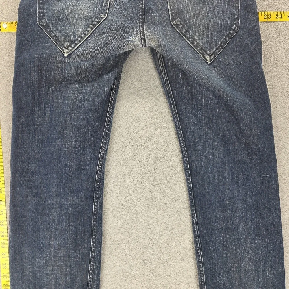 Vintage Levis 504 Jeans Mens 33x34 Blue Straight Engineered Zip Fly Medium Wash